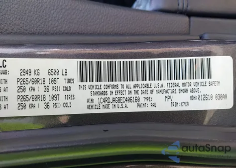 2014 Dodge Durango Sxt z USA, uszkodzony, nr VIN 1C4RDJAG8EC406160